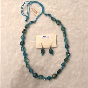 Beautiful beaded necklace with matching earrings